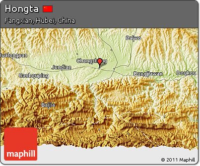 Physical 3D Map of Hongta