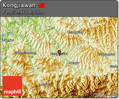 Physical 3D Map of Kongjiawan