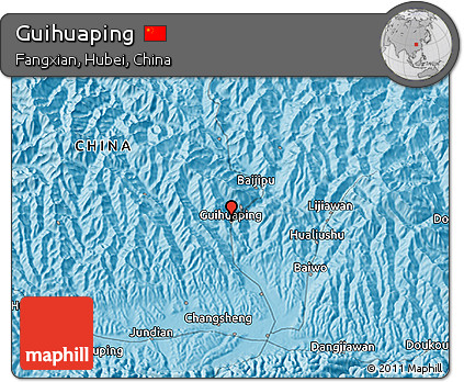 Political 3D Map of Guihuaping