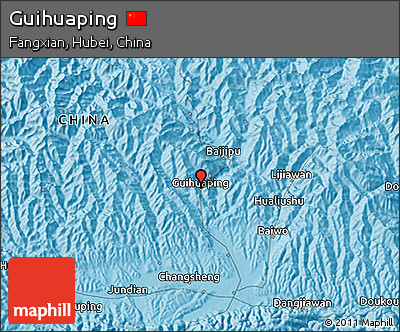 Political 3D Map of Guihuaping