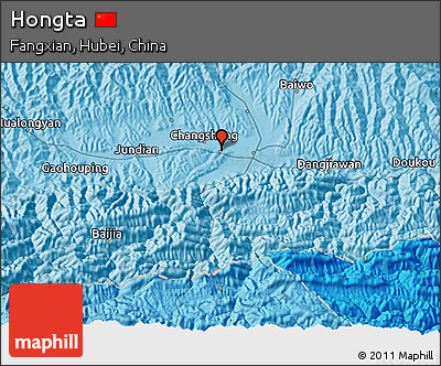 Political 3D Map of Hongta