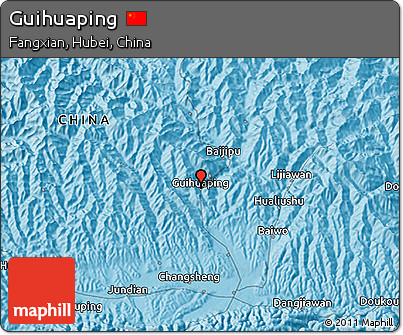 Political 3D Map of Guihuaping