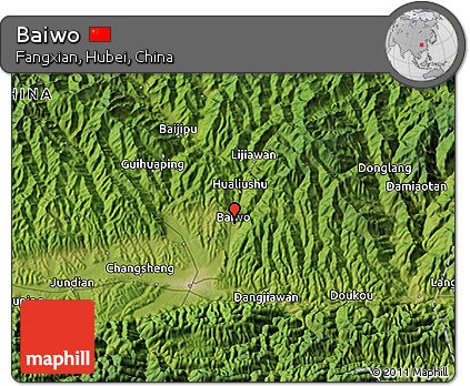Satellite 3D Map of Baiwo
