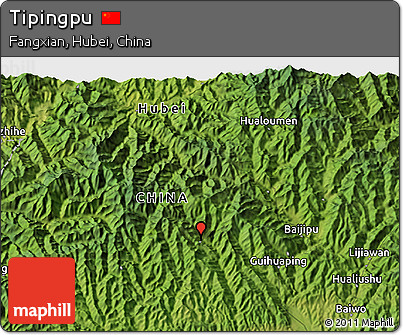 Satellite 3D Map of Tipingpu
