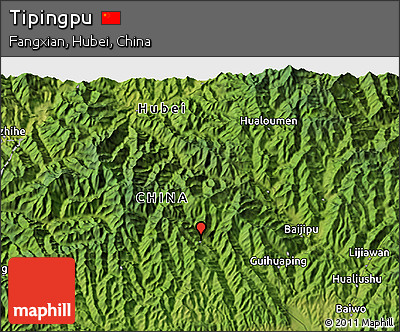 Satellite 3D Map of Tipingpu