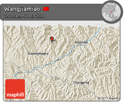 Shaded Relief 3D Map of Wangjiamiao