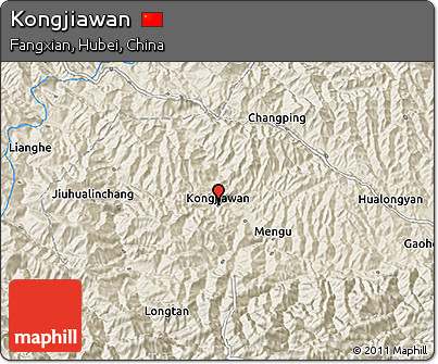 Shaded Relief 3D Map of Kongjiawan