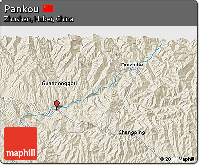Shaded Relief 3D Map of Pankou