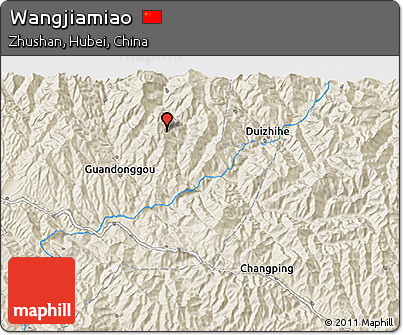 Shaded Relief 3D Map of Wangjiamiao
