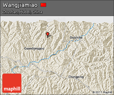 Shaded Relief 3D Map of Wangjiamiao
