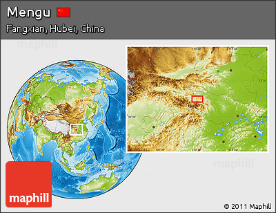 Physical Location Map of Mengu