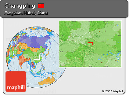 Political Location Map of Changping