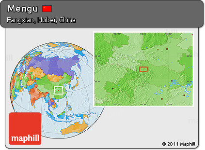 Political Location Map of Mengu