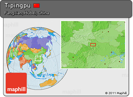 Political Location Map of Tipingpu
