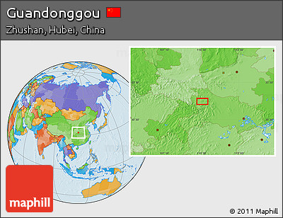 Political Location Map of Guandonggou