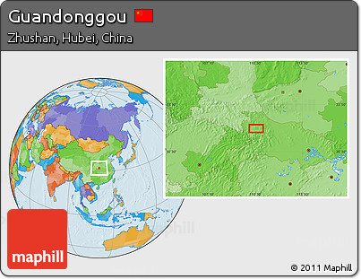 Political Location Map of Guandonggou
