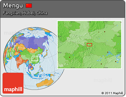 Political Location Map of Mengu