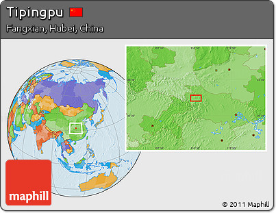 Political Location Map of Tipingpu