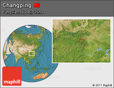 Satellite Location Map of Changping