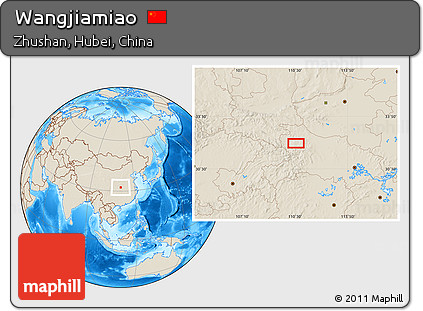 Shaded Relief Location Map of Wangjiamiao