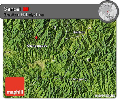 Satellite Map of Santai
