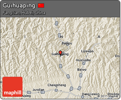 Shaded Relief Map of Guihuaping