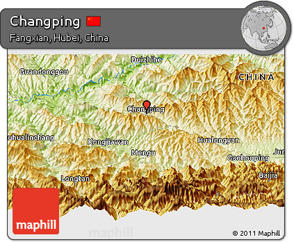 Physical Panoramic Map of Changping
