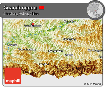 Physical Panoramic Map of Guandonggou