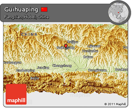 Physical Panoramic Map of Guihuaping