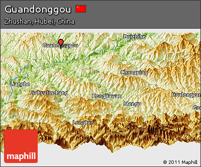 Physical Panoramic Map of Guandonggou