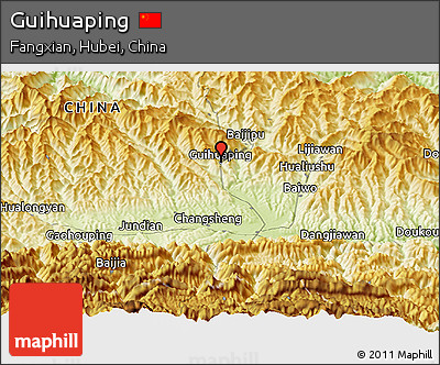 Physical Panoramic Map of Guihuaping