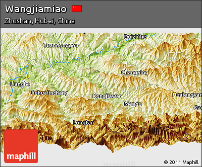 Physical Panoramic Map of Wangjiamiao