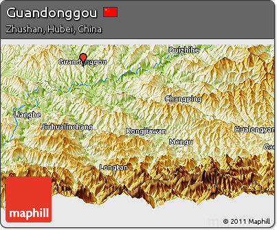 Physical Panoramic Map of Guandonggou