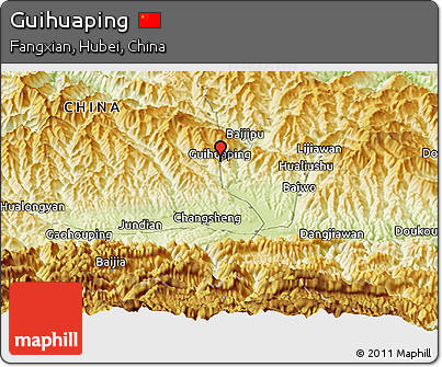 Physical Panoramic Map of Guihuaping