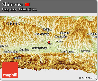 Physical Panoramic Map of Shimensi