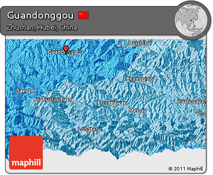 Political Panoramic Map of Guandonggou