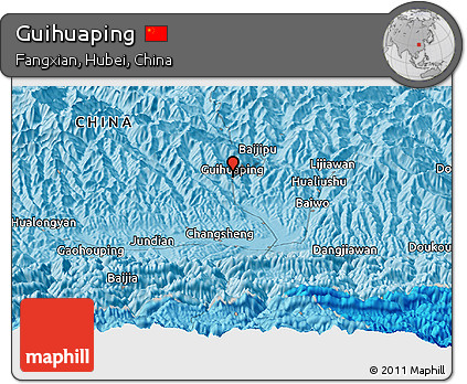 Political Panoramic Map of Guihuaping