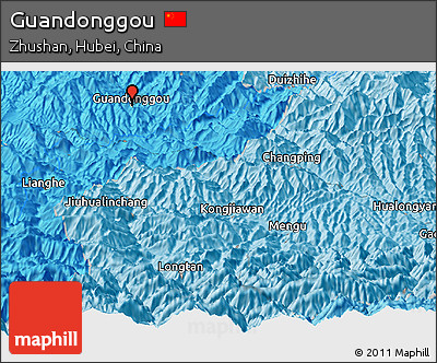 Political Panoramic Map of Guandonggou