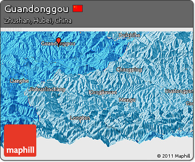 Political Panoramic Map of Guandonggou
