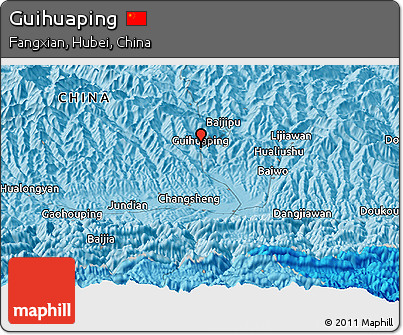 Political Panoramic Map of Guihuaping