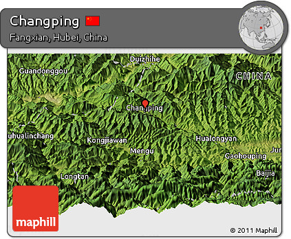 Satellite Panoramic Map of Changping