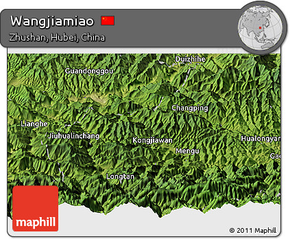 Satellite Panoramic Map of Wangjiamiao