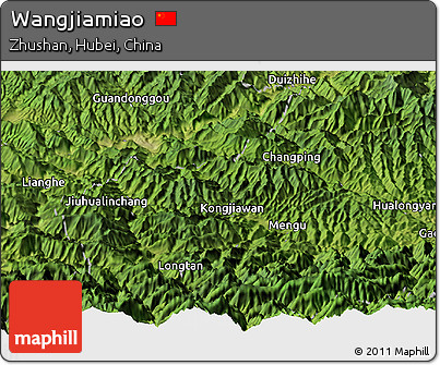 Satellite Panoramic Map of Wangjiamiao