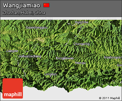Satellite Panoramic Map of Wangjiamiao