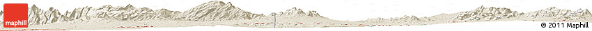 Shaded Relief Horizon Map of the Area around 32° 8' 5" N, 110° 25' 30" W