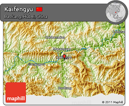 Physical 3D Map of Kaifengyu