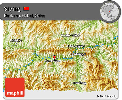 Physical 3D Map of Siping