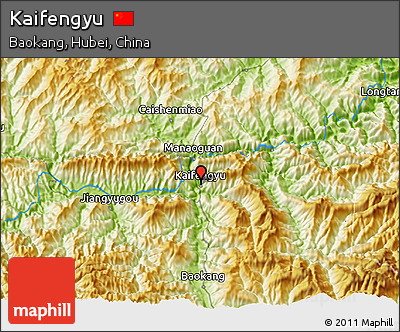 Physical 3D Map of Kaifengyu