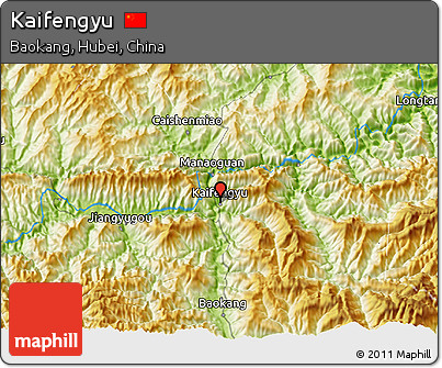 Physical 3D Map of Kaifengyu