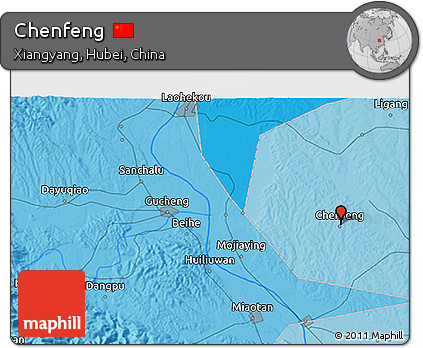 Political 3D Map of Chenfeng